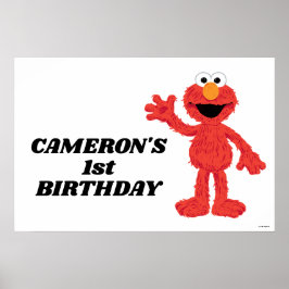 Eenvoudige Elmo 1e Verjaardag Poster