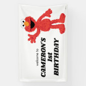 Eenvoudige Elmo 1e Verjaardag Spandoek (Verticaal)