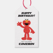 Eenvoudige Elmo 1e verjaardag van Cadeaulabel (Voorkant)