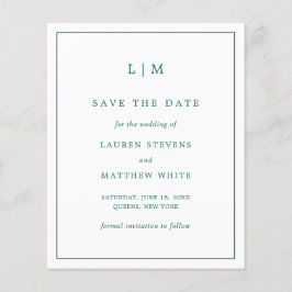 Eenvoudige Emerald Green Budget Wedding Save the D