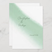 Eenvoudige Emerald Green-Waterverf Sla de datum op Kaart