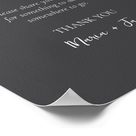 Eenvoudige Emmer Lijst Trouw Bruidsfeest Teken Poster (Hoek)