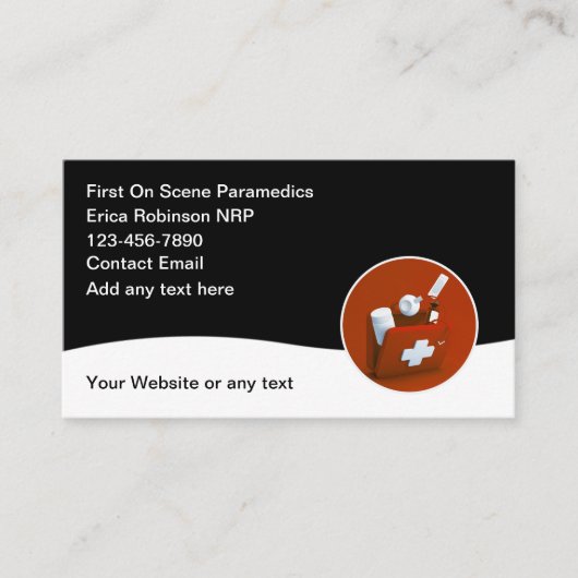 Eenvoudige EMS Paramedics Medische Visitekaartjes (Voorkant)