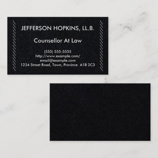 Eenvoudige en basisadviseur op het Visitekaartje v (Voorkant / Achterkant)