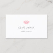 Eenvoudige en Chic Soft Pink Lips Make-up Artist Visitekaartje (Voorkant)
