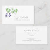 Eenvoudige en chique Druiven Vine Fruit Logo Visitekaartje (Voorkant / Achterkant)