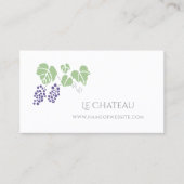 Eenvoudige en chique Druiven Vine Fruit Logo Visitekaartje (Voorkant)