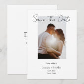 Eenvoudige en chique foto save the date (Voorkant / Achterkant)