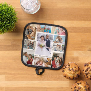 Eenvoudige en chique fotocollage Huwelijk en gez Pannenlap