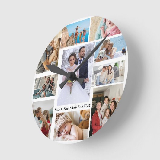 Eenvoudige en chique fotocollage | Huwelijk en gez Ronde Klok (Hoek)