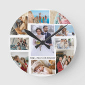 Eenvoudige en chique fotocollage | Huwelijk en gez Ronde Klok (Voorkant)