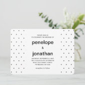 Eenvoudige en chique zwart-witte Stippen Kaart (Staand voorkant)