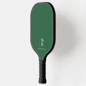 Eenvoudige en donkere groene monogram Initiaal + n Pickleball Paddle (Links)
