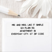 Eenvoudige en duidelijke Adresetiketten Etiket (Insitu)