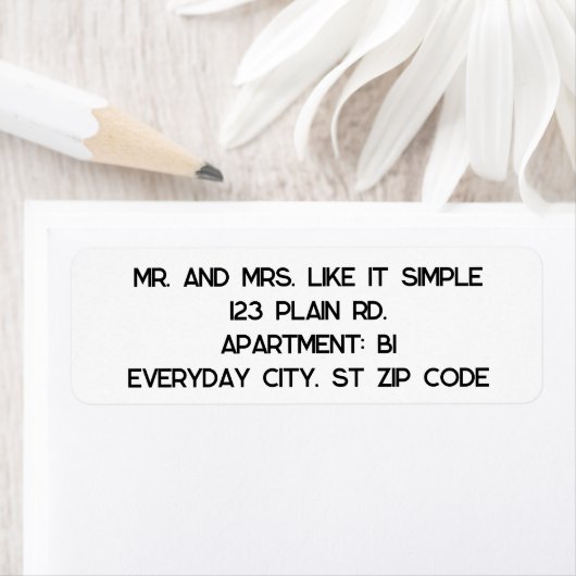 Eenvoudige en duidelijke Adresetiketten Etiket (Insitu)