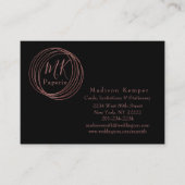 Eenvoudige en elegante Abstracte Roos Gold-cirkels Contactkaartje (Voorkant)