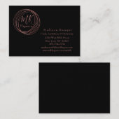 Eenvoudige en elegante Abstracte Roos Gold-cirkels Contactkaartje (Voorkant / Achterkant)