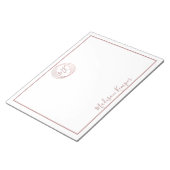 Eenvoudige en elegante Abstracte Roos Gold-cirkels Notitieblok (Schuin)