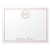 Eenvoudige en elegante Abstracte Roos Gold-cirkels Notitieblok (Voorkant)