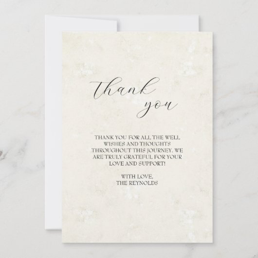 Eenvoudige en elegante Baby-fotogeboorte Aankondiging (Achterkant)