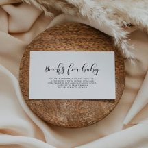 Eenvoudige en elegante baby shower boek aanvraagka