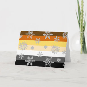 Eenvoudige en elegante Beer-kerstKaart Feestdagen Kaart