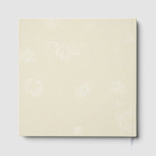 Eenvoudige en elegante Beige bruiloft Gastenboek (Achterkant)