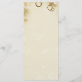 Eenvoudige en elegante Beige bruiloft Menu (Achterkant)