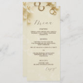 Eenvoudige en elegante Beige bruiloft Menu (Voorkant / Achterkant)