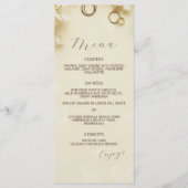 Eenvoudige en elegante Beige bruiloft Menu (Voorkant)