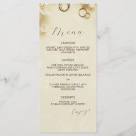 Eenvoudige en elegante Beige bruiloft Menu