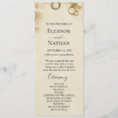 Eenvoudige en elegante Beige bruiloft Programmakaart (Voorkant)