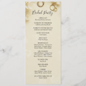 Eenvoudige en elegante Beige bruiloft Programmakaart (Achterkant)