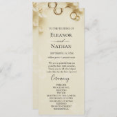 Eenvoudige en elegante Beige bruiloft Programmakaart (Voorkant / Achterkant)