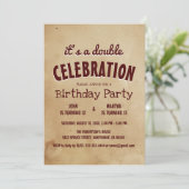 Eenvoudige en elegante Beige Dubbele Verjaardagsfe Kaart (Staand voorkant)