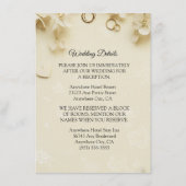 Eenvoudige en elegante Beige Wedding Enclosure Kaa Informatiekaartje (Voorkant)