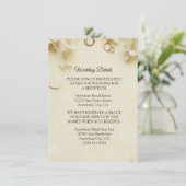Eenvoudige en elegante Beige Wedding Enclosure Kaa Informatiekaartje (Staand voorkant)