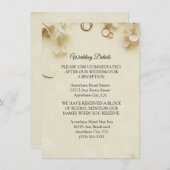 Eenvoudige en elegante Beige Wedding Enclosure Kaa Informatiekaartje (Voorkant / Achterkant)