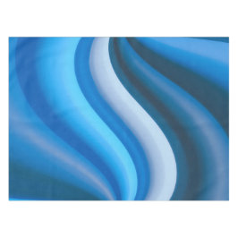 Eenvoudige en elegante blauwe Abstracte golven str Tafelkleed