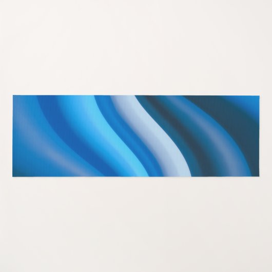 Eenvoudige en elegante blauwe Abstracte golven str Yogamat (Voorkant (horizontaal))