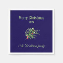 Eenvoudige en elegante botanische kerst