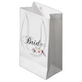 Eenvoudige en elegante bride Floral | Gift Bag Klein Cadeauzakje (Voorkant Gekanteld)