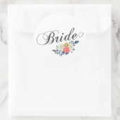 Eenvoudige en elegante bride Floral | Sticker zege (Tas)