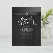 Eenvoudige en elegante bruids douche uitnodiging (Staand voorkant)