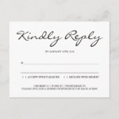 Eenvoudige en elegante bruiloft antwoord behuizing uitnodiging briefkaart (Voorkant)