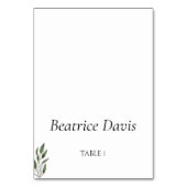 Eenvoudige en elegante bruiloft Name Kaart (Voorkant)
