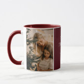 Eenvoudige en elegante Dark Burgundy-Feestdagen Mok (Links)