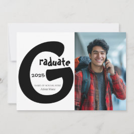 Eenvoudige en elegante diploma-uitreiking aankondi kaart