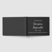 Eenvoudige en elegante donkergrijze + witte script gastenboek (Volledig)