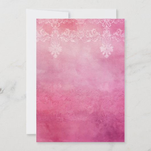 Eenvoudige en elegante donkerroze 21e verjaardag kaart (Achterkant)